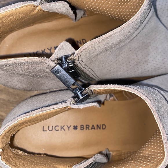 Lucky Brand booties tan leather size 8 1/2 medium - Picture 5 of 8